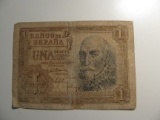 Foreign Currency: Old Spain1 Peseta