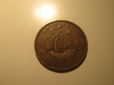 Foreign Coins: WWII 1940 Great Britain 1/2 Penny