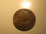 Foreign Coins: 1949 Great Britain 1/2 Penny