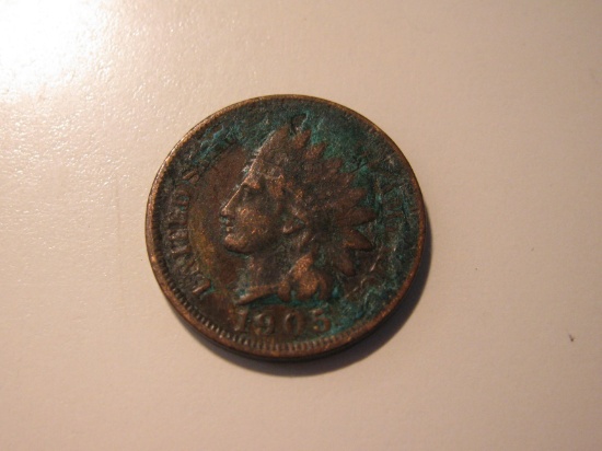 US Coins: 1905 Indian Head penny