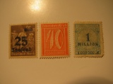3 German Reich Unused  Stamp(s)