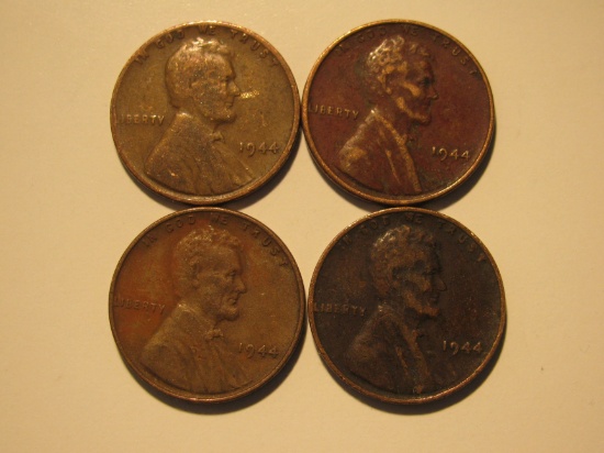 US Coins: 4x1944Wheat pennies