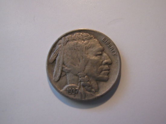 US Coins: 1x1937-D Buffalo 5 Cents