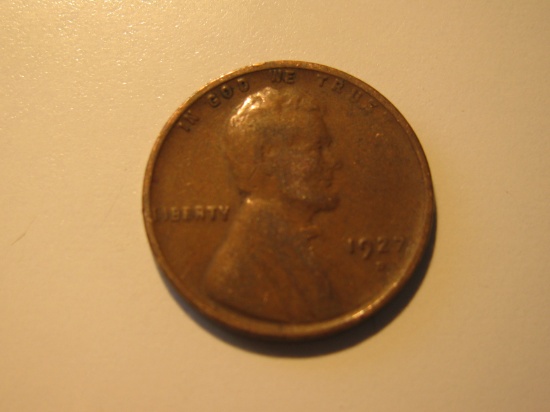US Coins: 1x1927-D Wheat penny