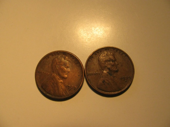 US Coins: 2x1929-S Pennies