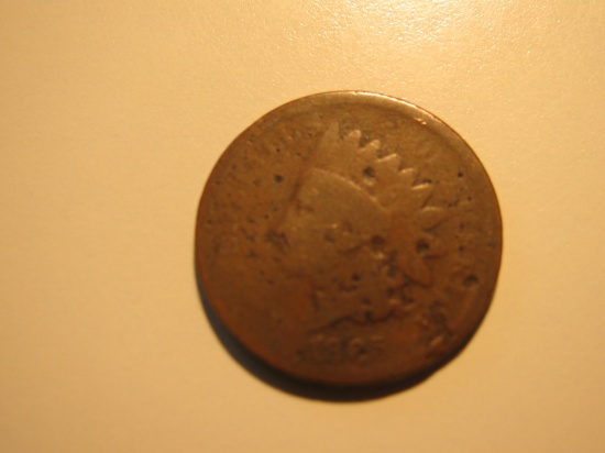 US Coins: 1865 cull Indian Head penny