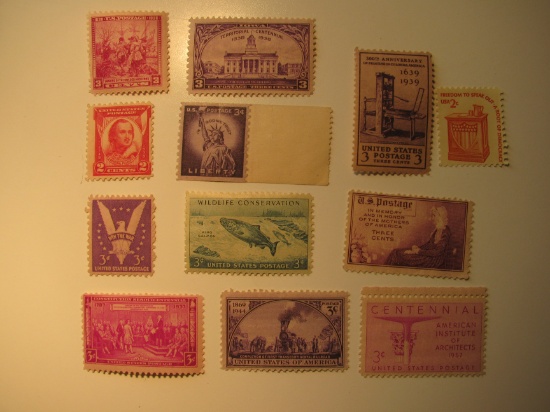 12 Vintage Unused U.S. Stamp(s)