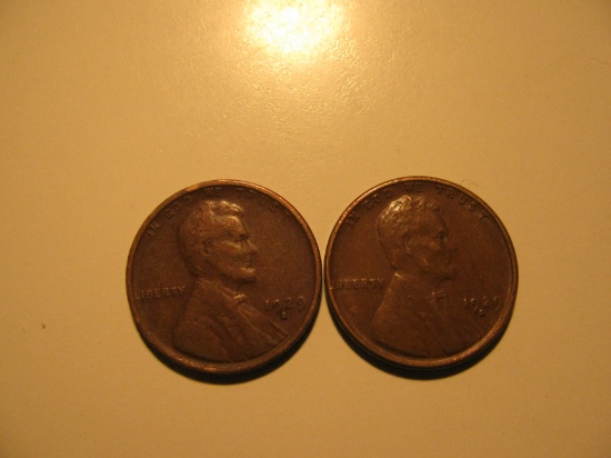 US Coins: 2x1929-S Wheat Pennies
