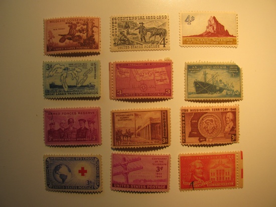 12 Vintage Unused U.S. Stamp(s)