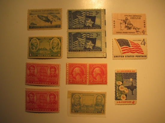 12 Vintage Unused U.S. Stamp(s)