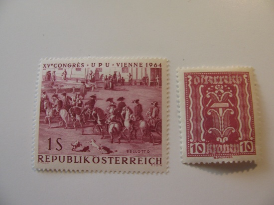 2 Austria Unused  Stamp(s)