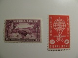 2 Sierra Leone Unused  Stamp(s)