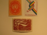 3 United Nations Unused  Stamp(s)