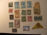 Vintage Used stamps set of: Ireland Rhodesia Cuba Finland Malaysia Greenland