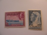 2 Curacao Unused  Stamp(s)