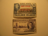 2 Falkland Islands Unused  Stamp(s)