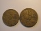 Foreign Coins:  Yugoslavia 1955 20 & 50 Dinaras