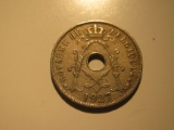 Foreign Coins: 1927 Belgium 25 Centimes