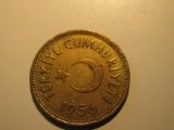 Foreign Coins: 1956 Turkey 25 Kurus