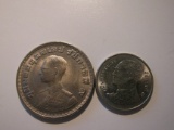 Foreign Coins: 2x Thailand coins