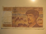 Foreign Currency: 1990 France 20 Francs
