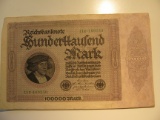 Foreign Currency: 1923 Germany 100,000 Mark