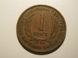 Foreign Coins: 1961 British East Caribbean Cent