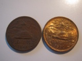 Foreign Coins: Mexico 1944 & 1970 20 Centavoses