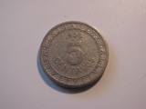 Foreign Coins: 1906 Mexico 5 Centavos