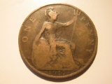 Foreign Coins: WWI 1917 Great Britain Penny