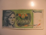 Foreign Currency: 1988 Yugoslavia 50,000 Dinara