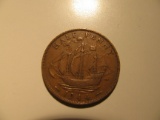 Foreign Coins: WWII 1944 Great Britain 1/2 Penny