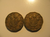 Foreign Coins: WWII 1942 & 1943 Great Britain 3 Pences