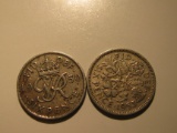 Foreign Coins: 1950 & 1953 Great Britain 6 Pences