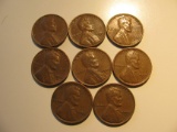 US Coins: 8x1957-D Wheat Pennies