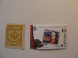 2 Latvia Unused  Stamp(s)