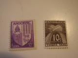 2 Andorra Unused  Stamp(s)