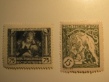 2 Czechoslovakia Unused  Stamp(s)