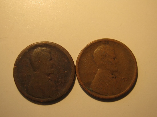 US Coins: 2x1920-S Wheat Pennies