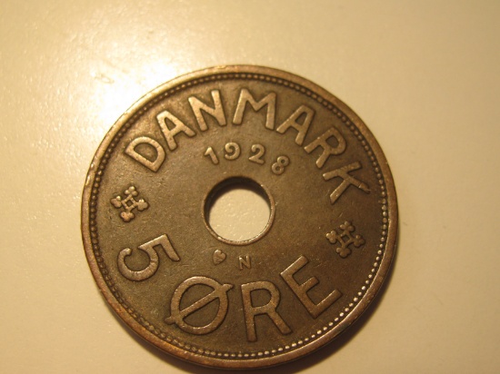 1928 Denmark 5 Ore