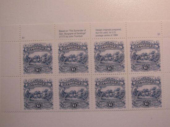 8x $1 Victory at Saratoga US stamps