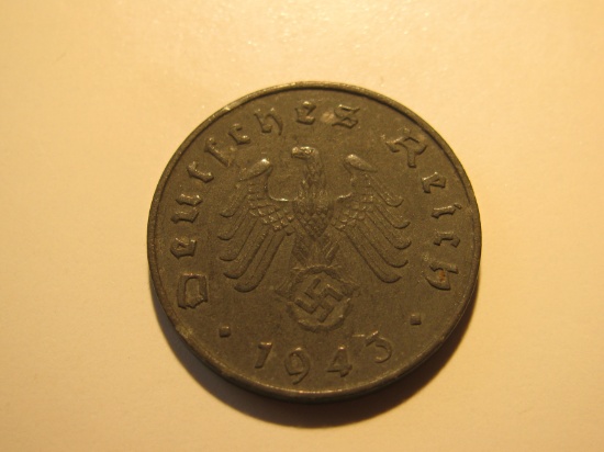 1943 (WWII) Nazi Germany 10 Pfennig