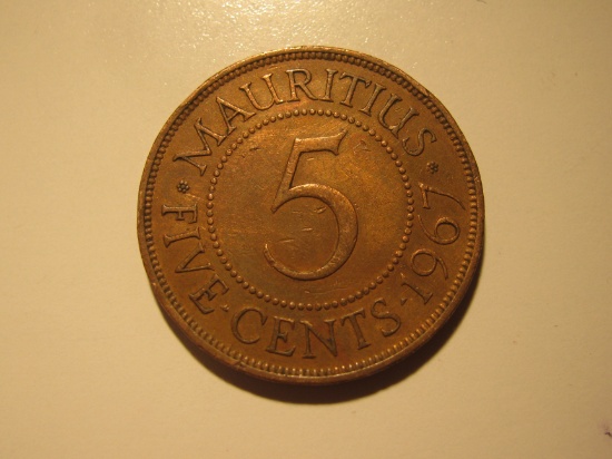 1967 Mauritius (British Colony) 5 Cents