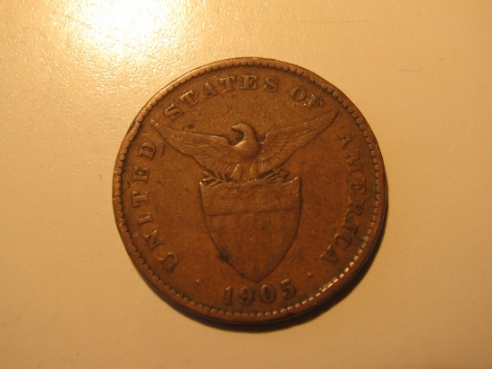 1905 Phillipines (Under USA Protection) 1 Centavo