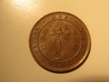 1943 (WWII) British Colony Ceylon 1 Cent