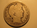 1915 - S USA Silver Half Dollar