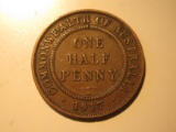 1917 (WWI) Australia 1/2 Penny