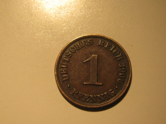 Foreign Coins: 1906 Germany  1 Pfennig