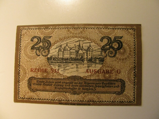 Foreign Currency: 1921 Germany 25 Pfennig Notgeld