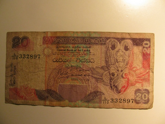 Foreign Currency: Sri Lanka 20 Rupees